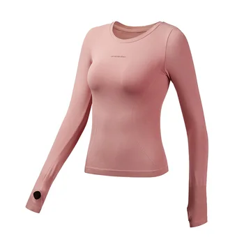 Femei Sport Tricouri Maneca Lunga Sport Topuri De Fitness De Înaltă Elastic Yoga Top Antrenament De Funcționare Respirabil Maneca Lunga T-Shirt 2020