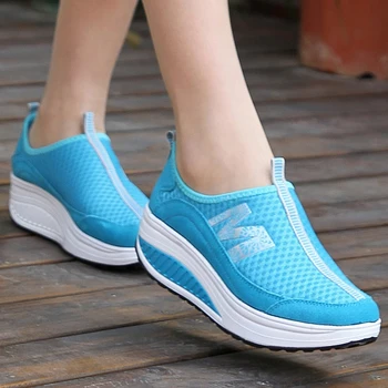 Femei Subțire Respirabil Pene Adidași Tonifiere Pantofi Femei Platforma Perna Swing Pantofi Înălțime Creștere Non Alunecare Pantofi