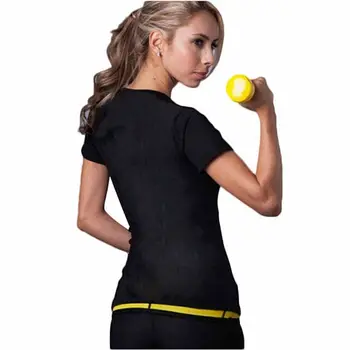 Femei T-Shirt Fierbinte Sport din Neopren Sauna Bodyshaper Slăbire Talie Fitness Tricou Sportwear Topuri Plus Dimensiune XXXL