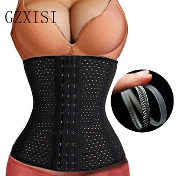 Femei talie antrenor corset de slabit pentru femei body shapers Shapewear brâu antrenor Oțel Negru dezosată corsete și bustiers