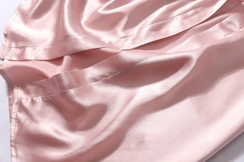 Femei Vara Matase Naturala Doamnelor mătase de culoare Solidă elegant cămașă de noapte Confortabil Rochie sexy