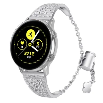 Femeia Curea de Ceas cu diamante Pentru Samsung galaxy watch active 2 Banda din oțel Inoxidabil Pentru Samsung Galaxy Watch 42mm sport S2
