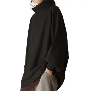 Femeile 2021 Toamna De Moda Japoneză Hanorace Jachete Solidă Maneca Lunga Streetwear Supradimensionate Doamnelor Pulover Guler
