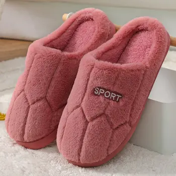 Femeile Cald Acasă de Pluș, Papuci de Cupluri Culoare Solidă de Iarnă Non-alunecare Podea Papuci de Casa Moi Pantofi de Interior Pentru Om Dormitor Diapozitive