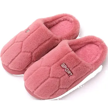 Femeile Cald Acasă de Pluș, Papuci de Cupluri Culoare Solidă de Iarnă Non-alunecare Podea Papuci de Casa Moi Pantofi de Interior Pentru Om Dormitor Diapozitive