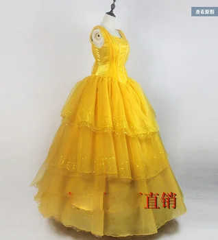 Femeile de înfrumusețare de Lux, costume de Belle printesa rochie de Adult cosplay costum petrecere rochii galbene
