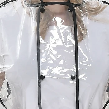 Femeile Pelerina de ploaie Transparentă cu Centură Impermeabil Jacheta Clar Ploaie cu Glugă Haina poncho produse de uz casnic
