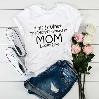 Femeile poartă Mama Scrisori de Moda Mama Îmbrăcăminte Tricouri Topuri Grafic Femei Femei Femei Lady T-Shirt Tumblr Tricou T-shirt