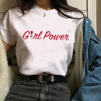 Femeile Putere Fata de Flori Florale Feministă Moda Drăguț Teuri Topuri Grafic Femei Femei Femei Lady T-Shirt, Tricou T-shirt