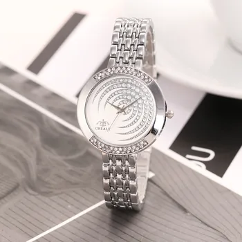 Femeile Reloj Mujer Cuarț Femei De Lux Stras Diamant Brățară Ceas Din Aliaj De Oțel Cu Ochiuri Centura Elegant Doamnelor Cadouri Bijuterii O