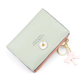 Femeile Scurt Portofele 2020 Nou Design de Moda Mici Daisy Cartelei de Înaltă Calitate PU portofel Simplu cu Fermoar Geanta cu Bani Portofele