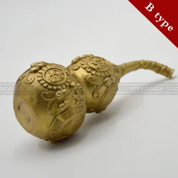 Feng Shui chinez wu lou Hu Lu Cupru Tărtăcuță Amuleta Alama PENTRU Protecția stare Bună de Sănătate Vintage home decor accesorii