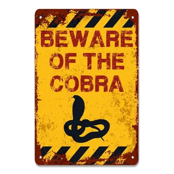 Feriți-vă de Cobra Snake Iubitor de Cadou din Metal Semn de Epocă Retro Tin Semn de Metal Semn Decor pentru Garaj Home Bar Pub Magazin