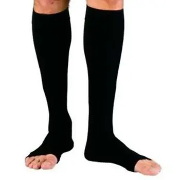 Fermoar Zip Compresie Picior de Sprijin Genunchi Deget de la picior Deschis Slim Ciorapi Reparare picioare Pentru Bărbați și Femei
