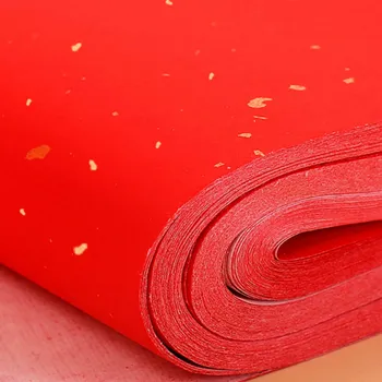 Festivalul de Primăvară din china Cuplete Roșu Hârtie Xuan pentru Noroc de Bani Plic de Hârtie de Tăiere se Ingroase Caligrafie Roșu Hârtie Xuan Hârtie