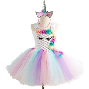 Fete Costum De Unicorn Rainbow Princess Tutu Cosplay Unicorn Rochie De Partid Ziua De Nastere