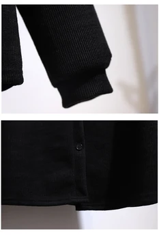 Fete dulci femei negru pulovere japoneză femme guler de dantelă cardigane femei pulover negru tricotaje topuri