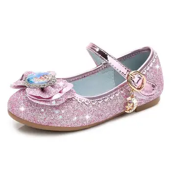 Fete Pantofi Plat Cu Paiete Printesa Frozen Elsa Rochie Pantofi Copii Din Piele Pu Cospaly Pantofi Copii Disney Sandale 4 Culori