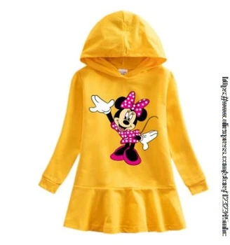 Fete Rochie Haine Pentru Copii Pulover Cu Gluga Rochii Toamna Iarna Drăguț Fete Din Bumbac Disney Minnie Haine Pentru Copii Rochie De Printesa
