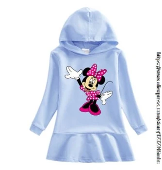Fete Rochie Haine Pentru Copii Pulover Cu Gluga Rochii Toamna Iarna Drăguț Fete Din Bumbac Disney Minnie Haine Pentru Copii Rochie De Printesa