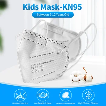 FFP2 Mascarillas KN95 Copii Mască de 5 Straturi KN95 Masca Pentru Copii, Masca de Protectie KN95 Copii ffp2mask Masque Enfant