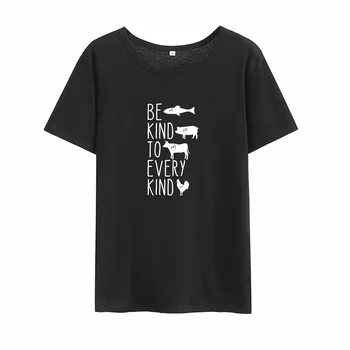 Fi Un Fel Vegan Tricou Femei Short Sleeve Graphic Tee Pentru Femei Din Bumbac Camiseta Mujer Alb Tricou Femei Top