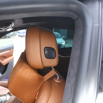 Fibra de Carbon ABS Auto Tetiera Butonul Capacului Ornamental Autocolante Accesorii Auto pentru Maserati Levante Quattroporte 2017-2020