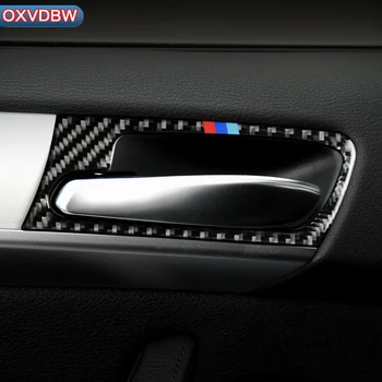 Fibra de Carbon Auto Interior Usa Maner Capac Tapiterie Usa Castron Stickere de decor pentru BMW F70 F71 X5 X6 2008-2013 accesorii