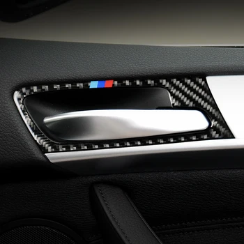 Fibra de Carbon Auto Interior Usa Maner Capac Tapiterie Usa Castron Stickere de decor pentru BMW F70 F71 X5 X6 2008-2013 accesorii