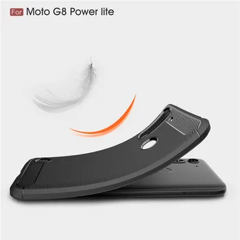 Fibra De Carbon Caz Pentru Motorola Moto G8 Putere Lite Caz De Fuziune Plus Hyper Telefonul De Pe Capac Bara De Protectie Pentru Motorola Moto G Stylus Funda