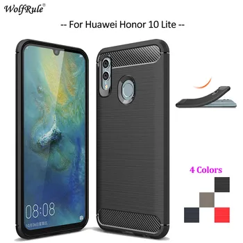 Fibra de Carbon Cazul în care Telefonul Pentru Huawei Honor 10 Lite Caz TPU Moale Capacul din Spate Pentru Huawei Honor 10 Lite Telefon Robust Bara 6.21