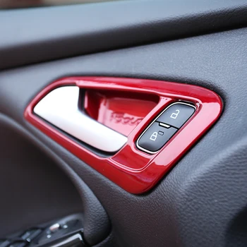 Fibra de Carbon de ABS Masina Ușă Interioară Mâner Ușă Castron de Protecție Trim Autocolant pentru Ford Noul Focus 3 4 - 2018 Accesorii