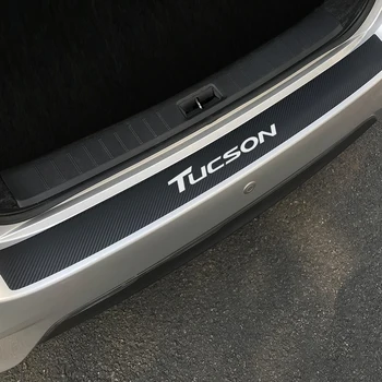 Fibra De Carbon De Protecție Autocolante Auto Portbagaj Edge Protector Guard Decal Pentru Hyundai Tucson Auto Bara Spate Decor Accesorii