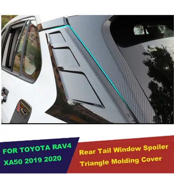Fibra de Carbon Exterioare din Spate Coada Dedicat Triunghi de Turnare prin Acoperire Kit Accesoriile se Potrivesc Pentru Toyota RAV4 RAV 4 2019 2020
