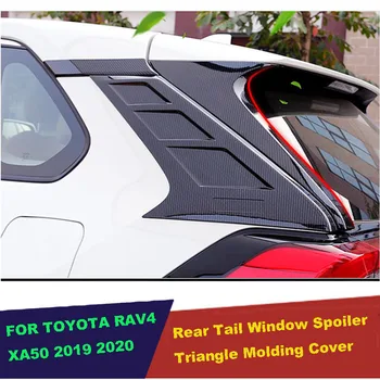Fibra de Carbon Exterioare din Spate Coada Dedicat Triunghi de Turnare prin Acoperire Kit Accesoriile se Potrivesc Pentru Toyota RAV4 RAV 4 2019 2020