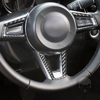 Fibra de Carbon Interior Acoperi Autocolante Pentru Mazda MX-5 Miata Roadster 2016+ MX5 ND Direcție AC Buton Cutie de Viteze Auto Accesorii Auto