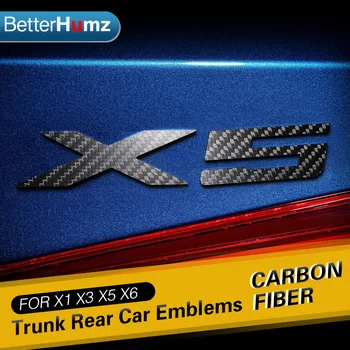 Fibra de Carbon Masina din Spate Portbagaj Litere Cuvinte Decal Digital Insigna Emblema autocolante auto automobile Logo-ul Pentru BMW X1 X3 X5 X6