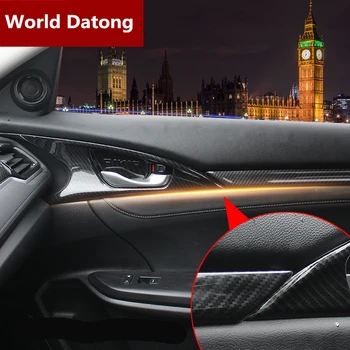 Fibra de Carbon Negru Accesorii Interior ABS Decroation Acoperi Ornamente pentru Honda Civic al 10-lea RHD 2017-2018