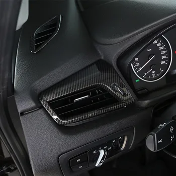 Fibra de Carbon Pentru BMW Seria 2 F45 F46 218i-2018 Accesorii Auto ABS Cromat Partea de Aer Condiționat de Ventilație de Evacuare Cadru Trim
