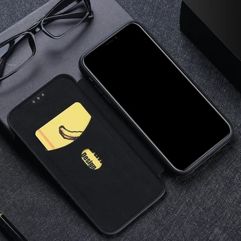 Fibra de Carbon Telefon Caz pentru iPhone 12 Pro Max,Flip Cover iPhone 11 Pro Max SE 2020 XR XS X 8 7 6 6S Magnetic Portofel Carte Fundas