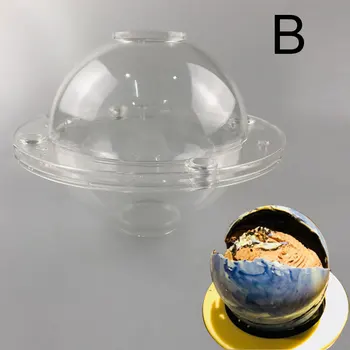 Fierbinte 3D Planeta Mucegai Tort de Ciocolata Matrite din Plastic Policarbonat Forma De Panificație Decorare Tort de produse de Patiserie de Copt Instrumente de Mucegai