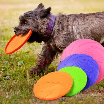 Fierbinte de Protecție a Mediului Gel de Siliciu Moale animale de Companie de Discuri care Zboară Câine Jucării Farfurie Mari Sau Mici Jucării Câine Pet Shop Diametru 15 18 22CM