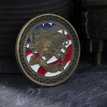 Fierbinte Monede US Navy Chiefs Puterea Pozitivă a Conducerii American Eagle Marina Moneda Militare de Suveniruri American Monede