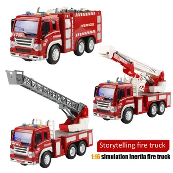FIERBINTE Uriaș Foc de Salvare Motor de Camion de Jucarie Cu Sunet de Lumină 1:16 Fire&safety Cars Cadou de Simulare Auto Jucărie Cadou