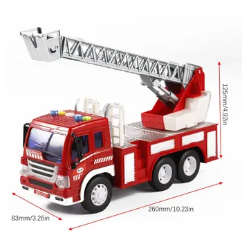 FIERBINTE Uriaș Foc de Salvare Motor de Camion de Jucarie Cu Sunet de Lumină 1:16 Fire&safety Cars Cadou de Simulare Auto Jucărie Cadou