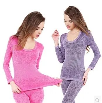 Fierbinte Vinde Lenjerie de corp Termică pentru Femei Modal Acasă Pijamale Talie Subțire Corp fără Sudură Trei Secunde de Căldură Ultra-subțire Lung Johns en-Gros