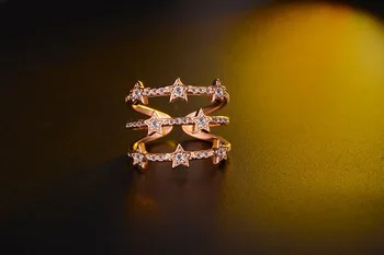 Fierbinte vinde moda strălucitoare steluța de cristal de sex feminin argint 925 doamnelor deget inele de nunta bijuterii cadouri pentru femei