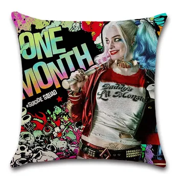 Film de benzi desenate Harley Quinn tipărite Capac Pernă Decor Petrecere de casa canapea scaun scaun pernă cadou prietenul prezent