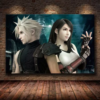 Final Fantasy Joc Poster Desene animate Poster cu Imagini de Desene animate opera de Arta Tablouri Canvas Arta de Perete pentru Decor Acasă Cuadros Poster
