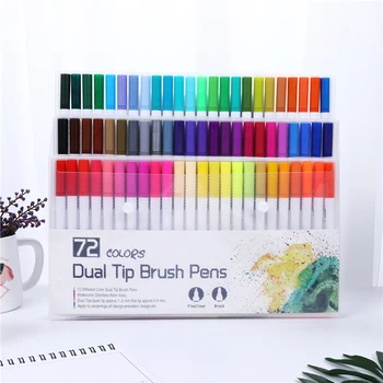 Fineliner Perie Set Pix Cerneală pe bază de Apă Watercolor Marker, creioane de Colorat Brushpen Dual Sfat Markeri de Artă Simțit Sfat